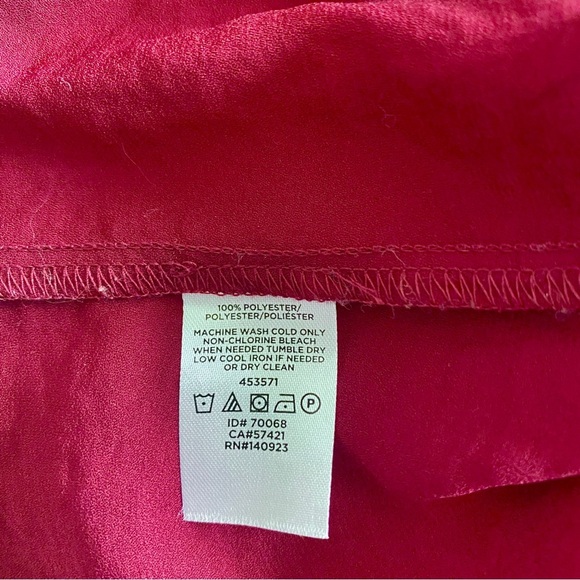 Loft Burgundy Flowy Blouse With Peplum - Picture 5 of 5